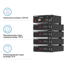 Купити Блок батарей Dyness HV51100-4 20.48kW 204.8V 100Ah LiFePO4 BDU100 RACK - фото 3