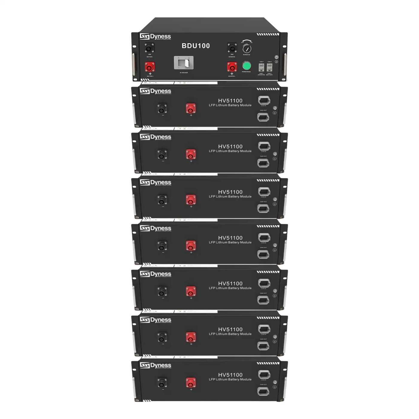 Купити Блок батарей Dyness HV51100-7 35.84kW 358.4V 100Ah LiFePO4 BDU100 RACK - фото 1
