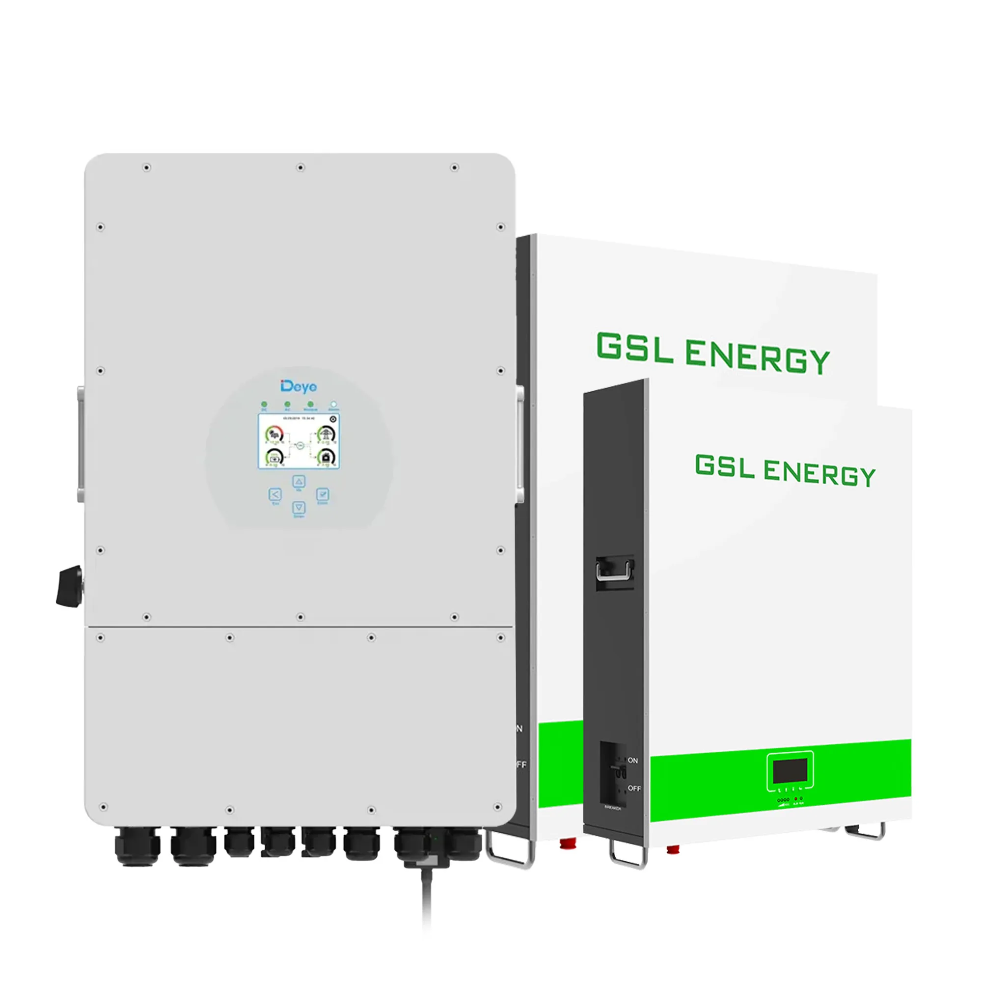 Купить Система хранения энергии DEYE SUN-10K-SG02LP1-EU-AM3-2GS10.24K-LFP-W 10kW 10.24kWh 2BAT LiFePO4 6500 циклов - фото 1