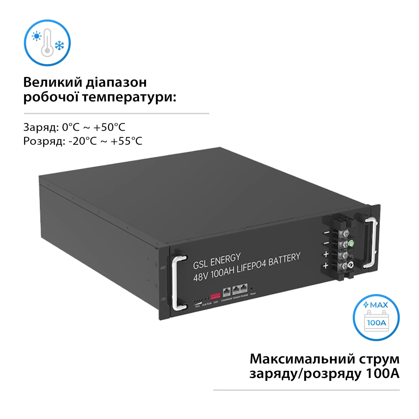 Купить Система хранения энергии DEYE SUN-6K-SG03LP1-EU-3GS14.4K-LFP 6kW 14.4kWh 3BAT LiFePO4 6500 циклов - фото 5