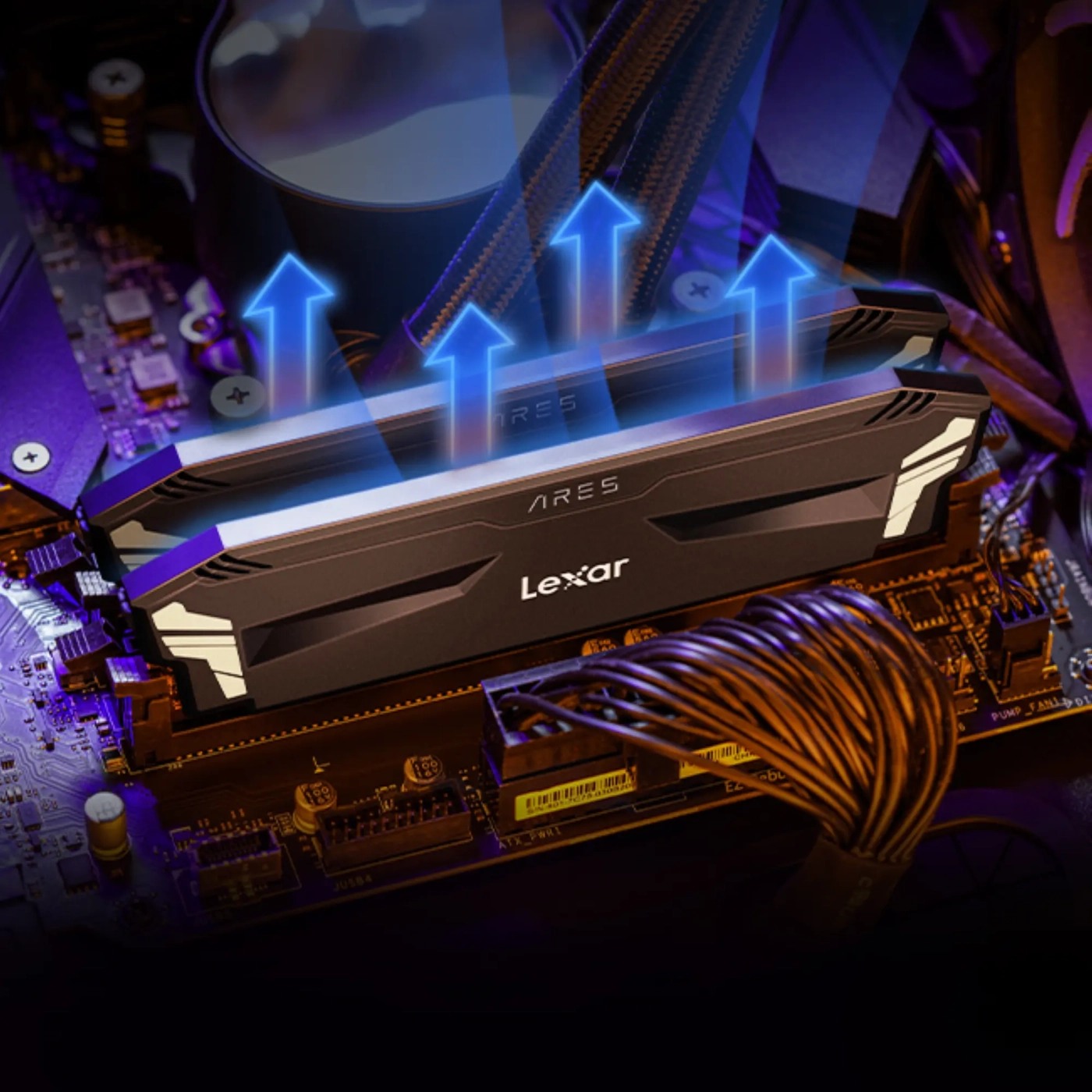 Купить Модуль памяти Lexar ARES DDR4-3600 32GB (2x16GB) (LD4BU016G-R3600GD0A) - фото 8