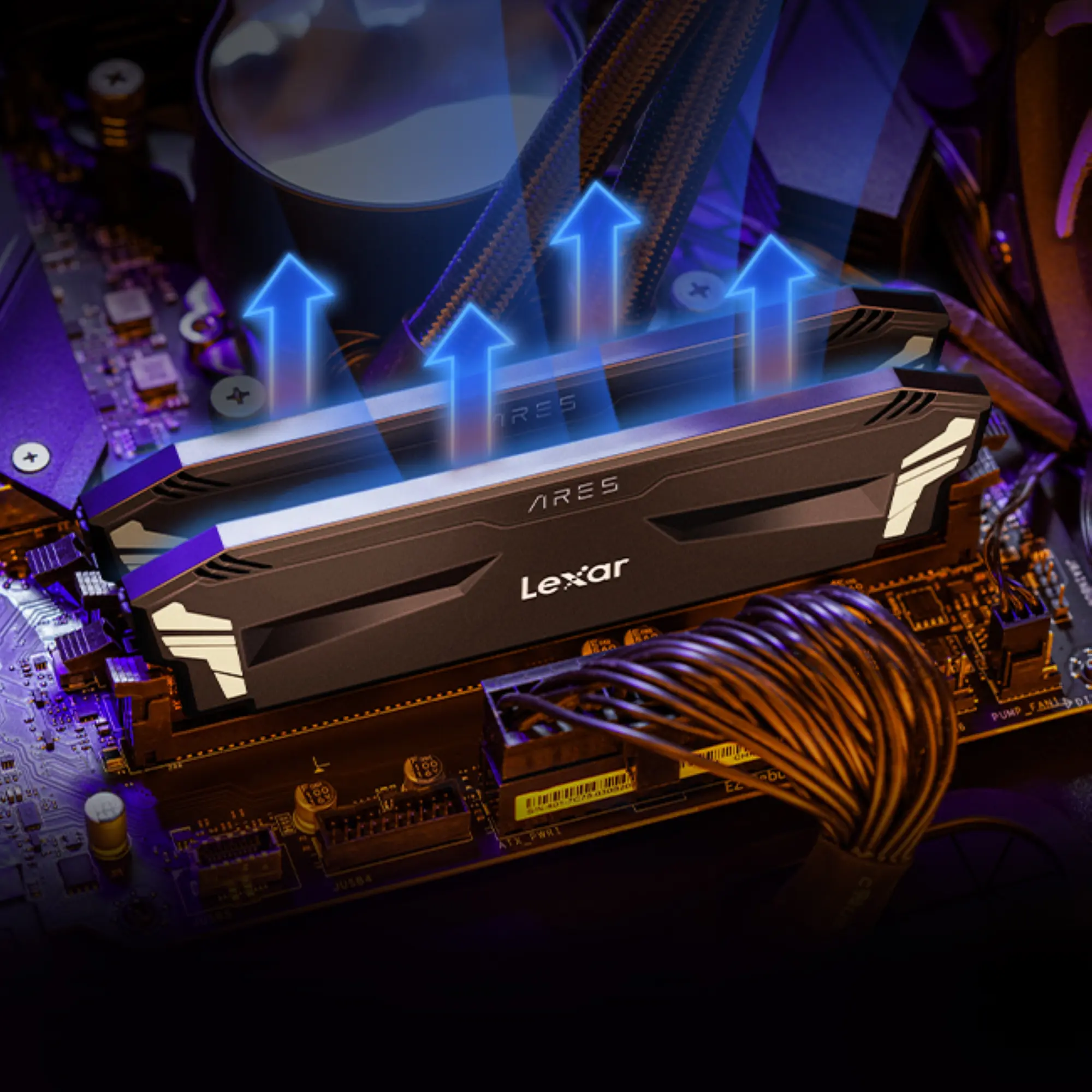 Купить Модуль памяти Lexar ARES DDR4-3600 32GB (2x16GB) (LD4BU016G-R3600GD0A) - фото 8