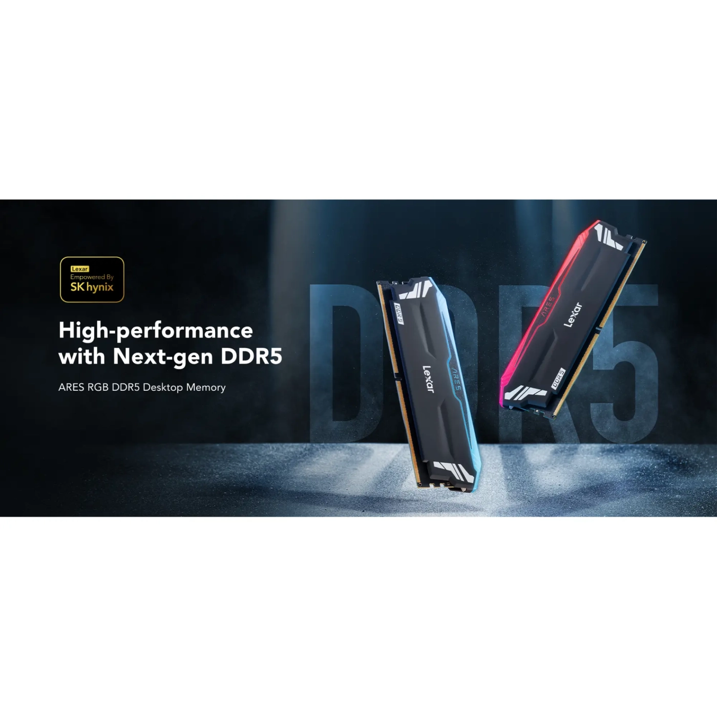 Купить Модуль памяти Lexar ARES RGB Black DDR5-6400 32GB (2x16GB) (LD5EU016G-R6400GDLA) - фото 5
