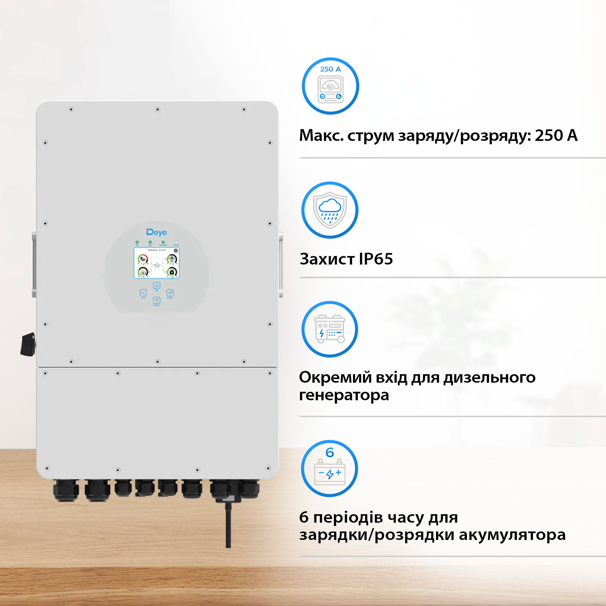 Купить Система хранения энергии DEYE SUN-12K-SG02LP1-EU-AM3-4DY19.2K-LFP-W 12kW 19.2kWh 4BAT LiFePO4 6000 циклов - фото 3