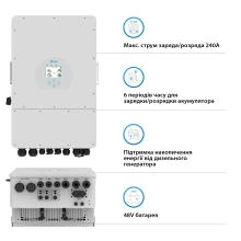 Купити Система зберігання енергії DEYE SUN-12K-SG04LP3-EU-3GS15.36K-LFP-W 12kW 15.36kWh 3BAT LiFePO4 6500 циклів - фото 4