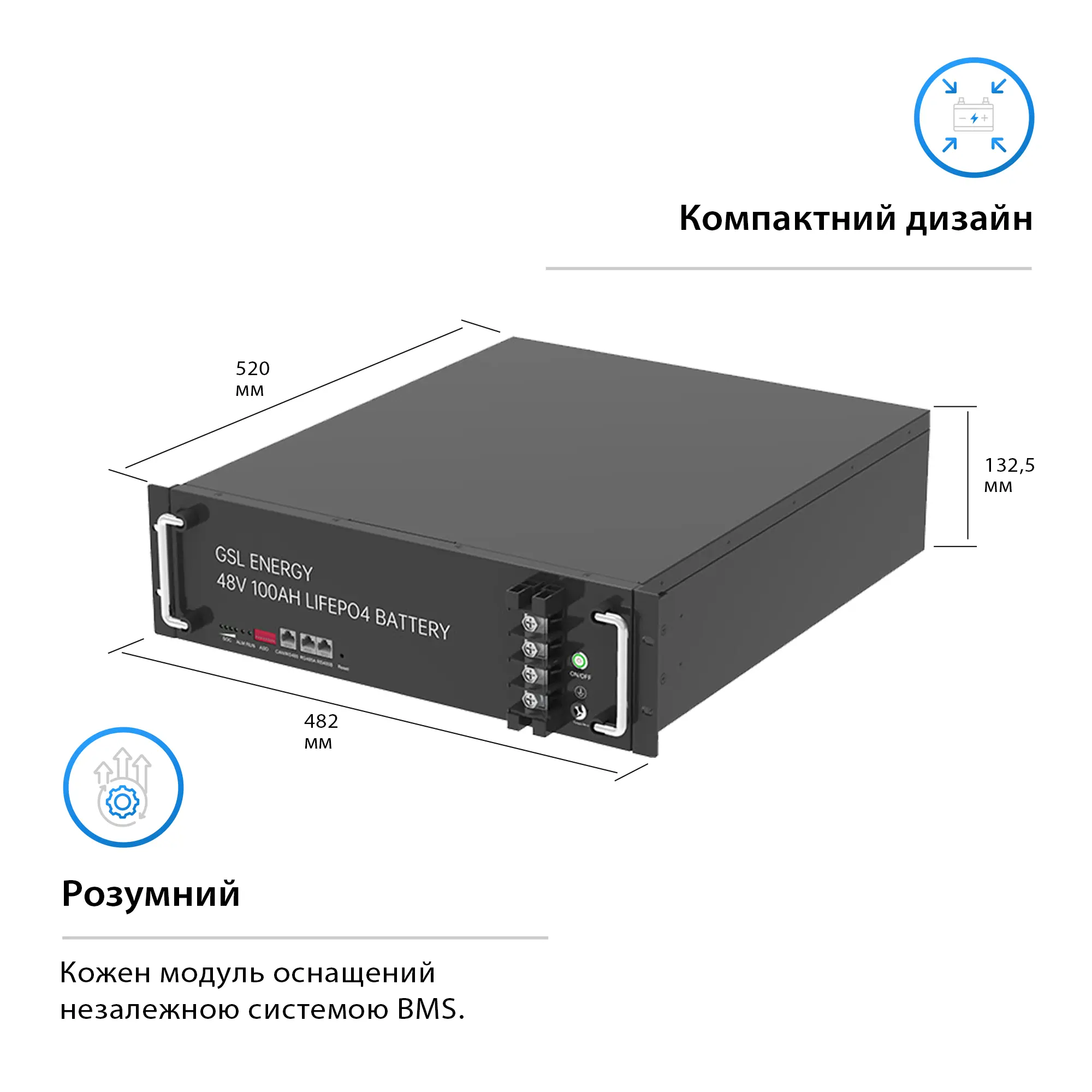 Купить Система хранения энергии DEYE SUN-12K-SG04LP3-EU-3GS14.4K-LFP 12kW 14.4kWh 3BAT LiFePO4 6500 циклов - фото 6