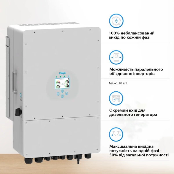 Купить Система хранения энергии DEYE SUN-12K-SG04LP3-EU-4DY19.2K-LFP-W 12kW 19.2kWh 4BAT LiFePO4 6000 циклов - фото 2
