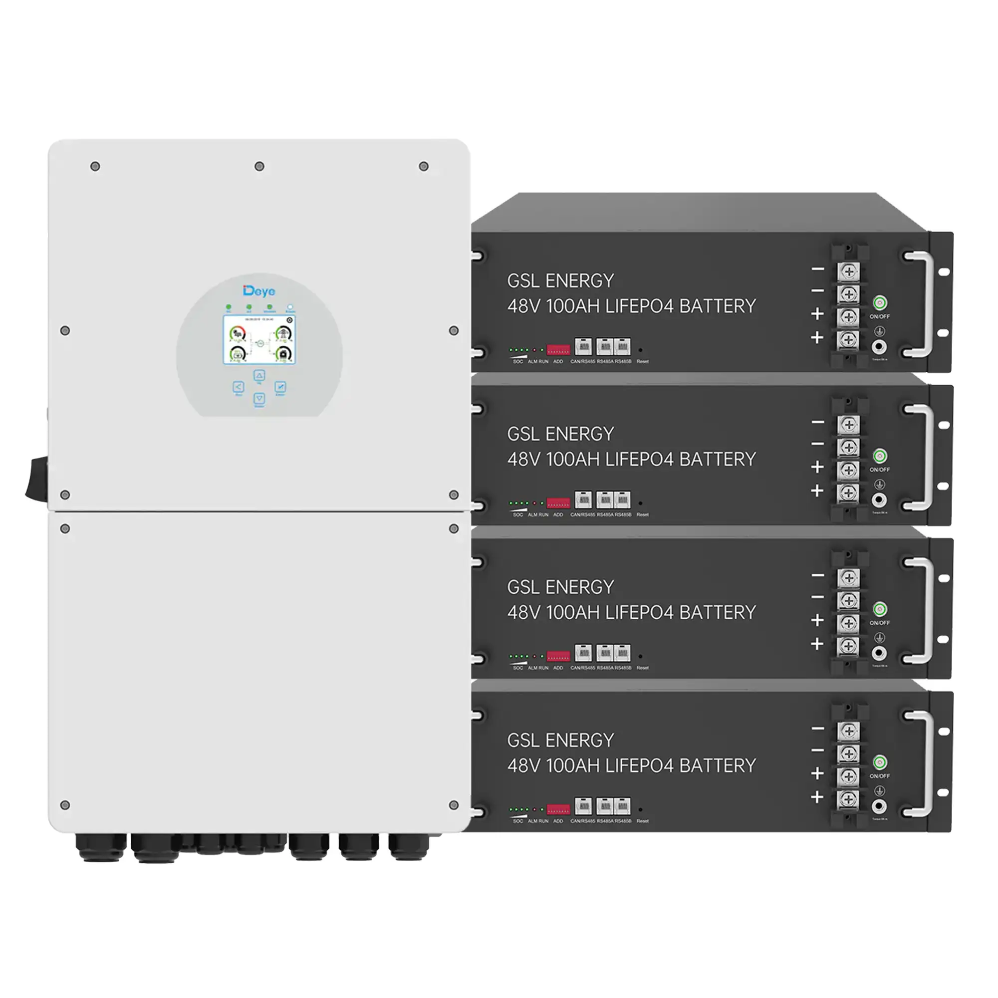 Купить Система хранения энергии DEYE SUN-16K-SG01LP1-EU-4GS19.2K-LFP 16kW 19.2kWh 4BAT LiFePO4 6500 циклов - фото 1