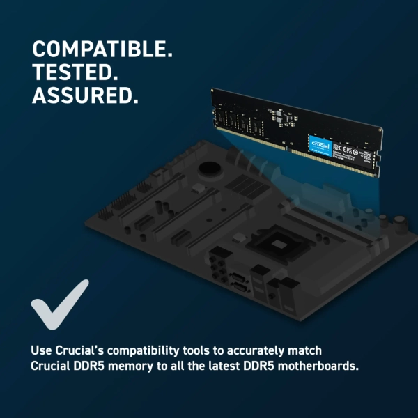 Купить Модуль памяти Crucial DDR5-5200 16GB (2x8GB) (CT2K8G52C42U5) - фото 5