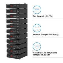 Купить Система хранения энергии DEYE SUN-50K-SG01HP3-EU-BM4-2HV51100-11-112.64kW-LFP 50kW 112.64kWh 2BAT LiFePO4 6000 циклов - фото 4