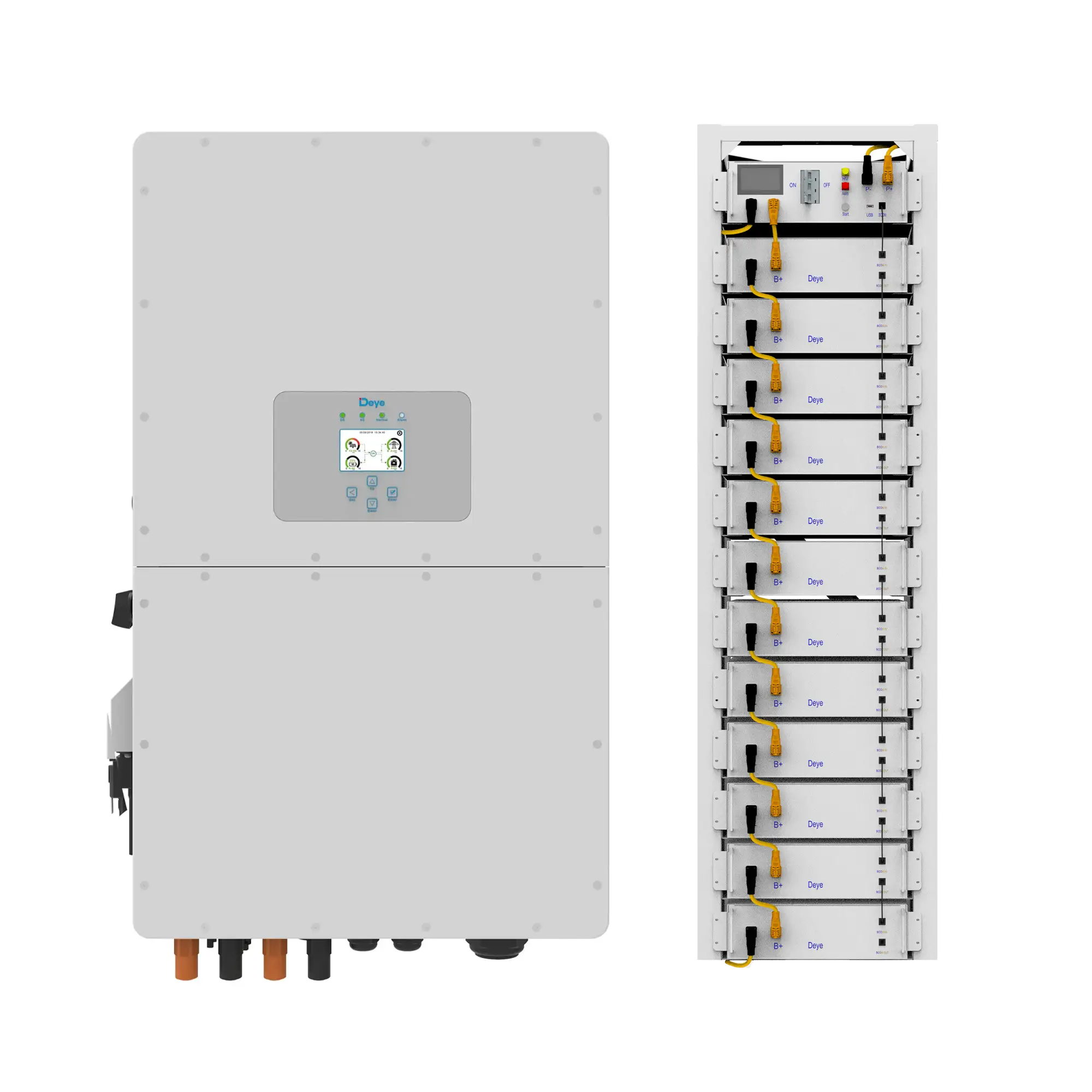 Купить Система хранения энергии DEYE SUN-50K-SG01HP3-EU-BM4-BOS-G12-61.44kW-LFP 50kW 61.44kWh 1BAT LiFePO4 6000 циклов - фото 1