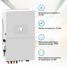 Купить Система хранения энергии DEYE SUN-50K-SG01HP3-EU-BM4-BOS-G12-61.44kW-LFP 50kW 61.44kWh 1BAT LiFePO4 6000 циклов - фото 2