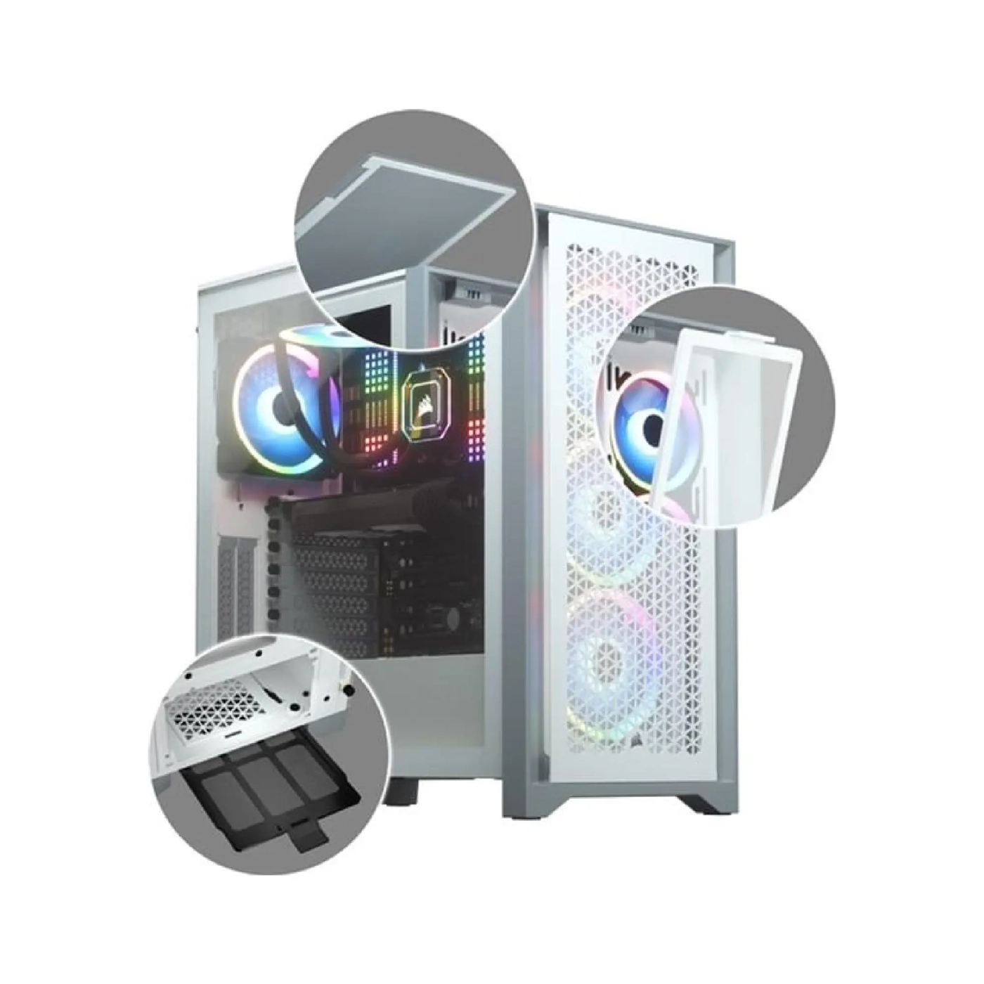 Купить Корпус Corsair 4000D AIRFLOW Tempered Glass White (CC-9011201-WW) - фото 10