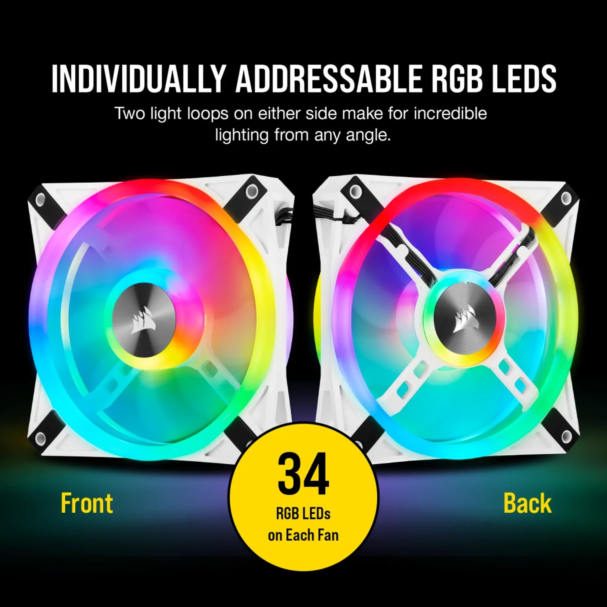 Купити Вентилятор Corsair iCUE QL120 RGB PWM White (CO-9050103-WW) - фото 7