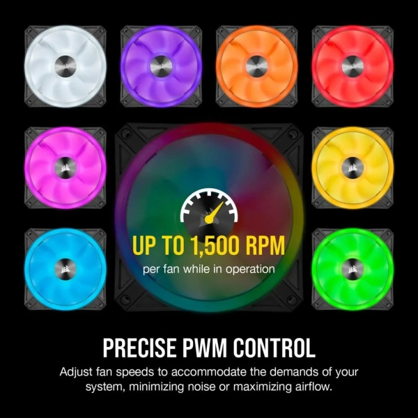 Купити Вентилятор Corsair iCUE QL120 RGB PWM Triple Fan (CO-9050098-WW) - фото 9