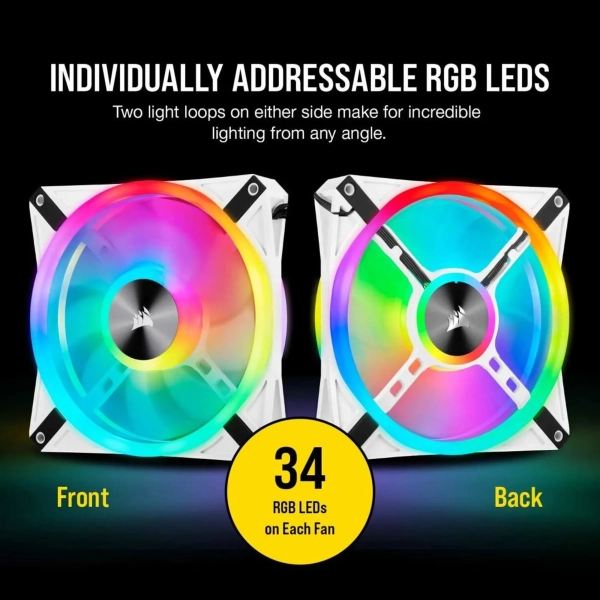 Купити Вентилятор Corsair iCUE QL140 RGB PWM White (CO-9050105-WW) - фото 9