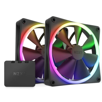 Купить Вентилятор NZXT F140 RGB Twin Pack Black (RF-R14DF-B1) - фото 1