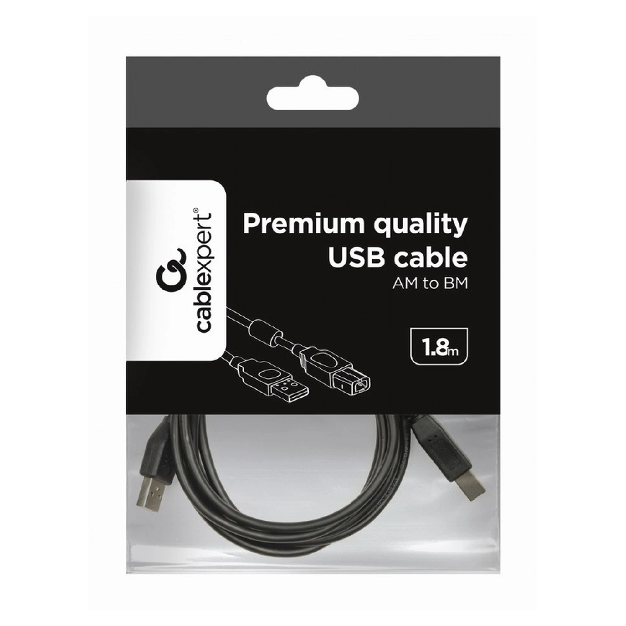 Купить Кабель Cablexpert CCF-USB2-AMBM-6, премиум качество USB 2.0 A-папа/B-папа, 1.8 м, с ферритовыми сердцевинами - фото 4