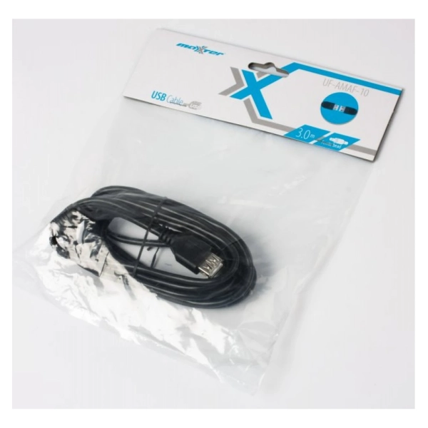 Купить Кабель-удлинитель Maxxter UF-AMAF-10, USB2.0, феррит, 3м - фото 2