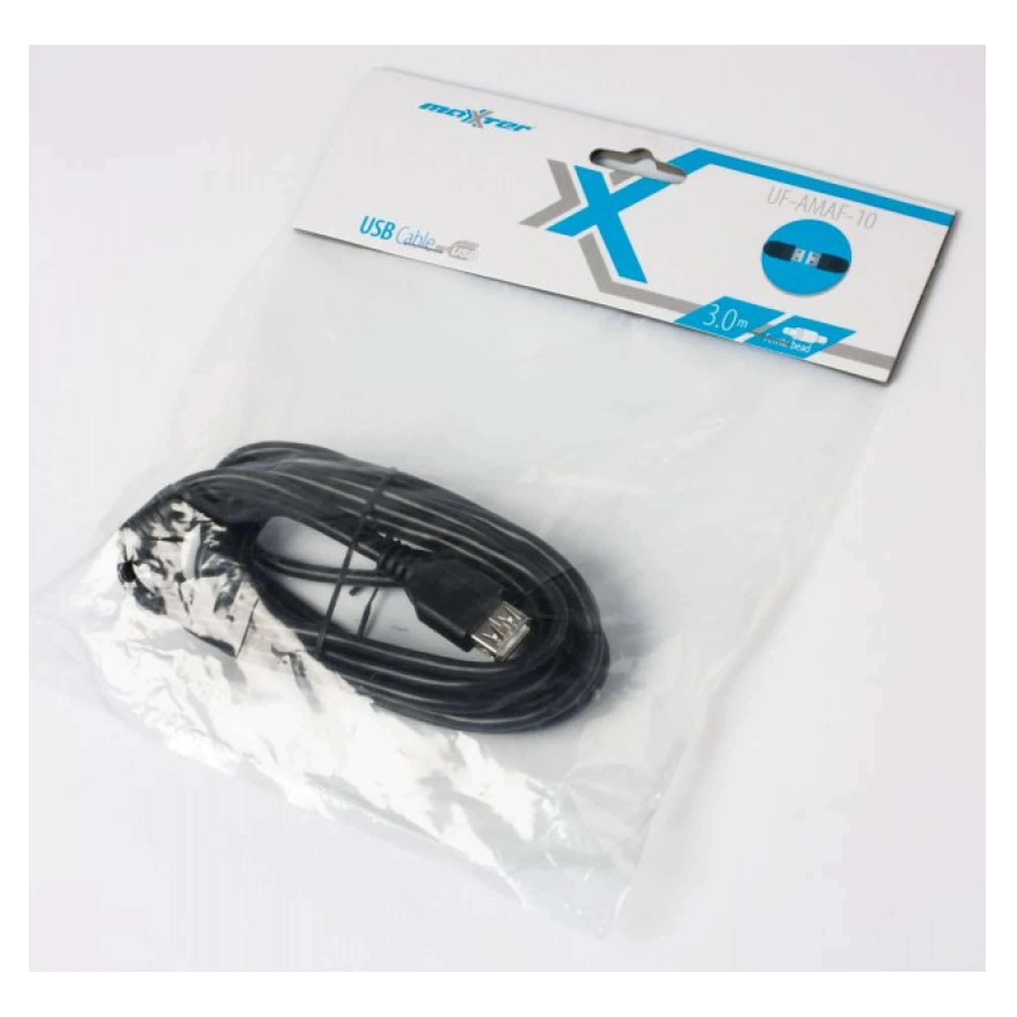Купить Кабель-удлинитель Maxxter UF-AMAF-10, USB2.0, феррит, 3м - фото 2