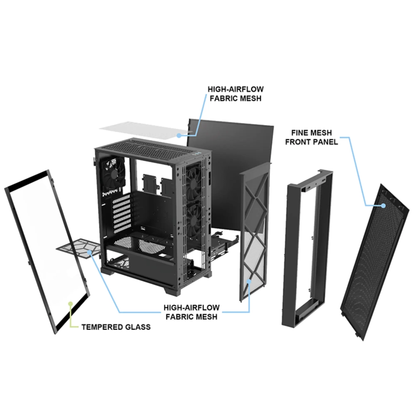 Купить Корпус Montech Air 1000 Lite Black - фото 13