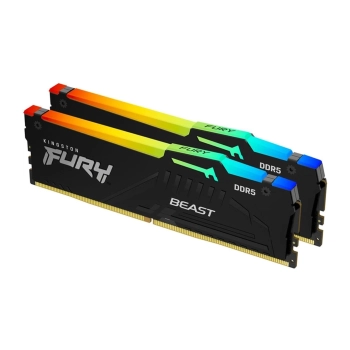 Купить Модуль памяти Kingston Fury Beast Black RGB DDR5-6000 64GB (2x32GB) (KF560C30BBAK2-64) - фото 1