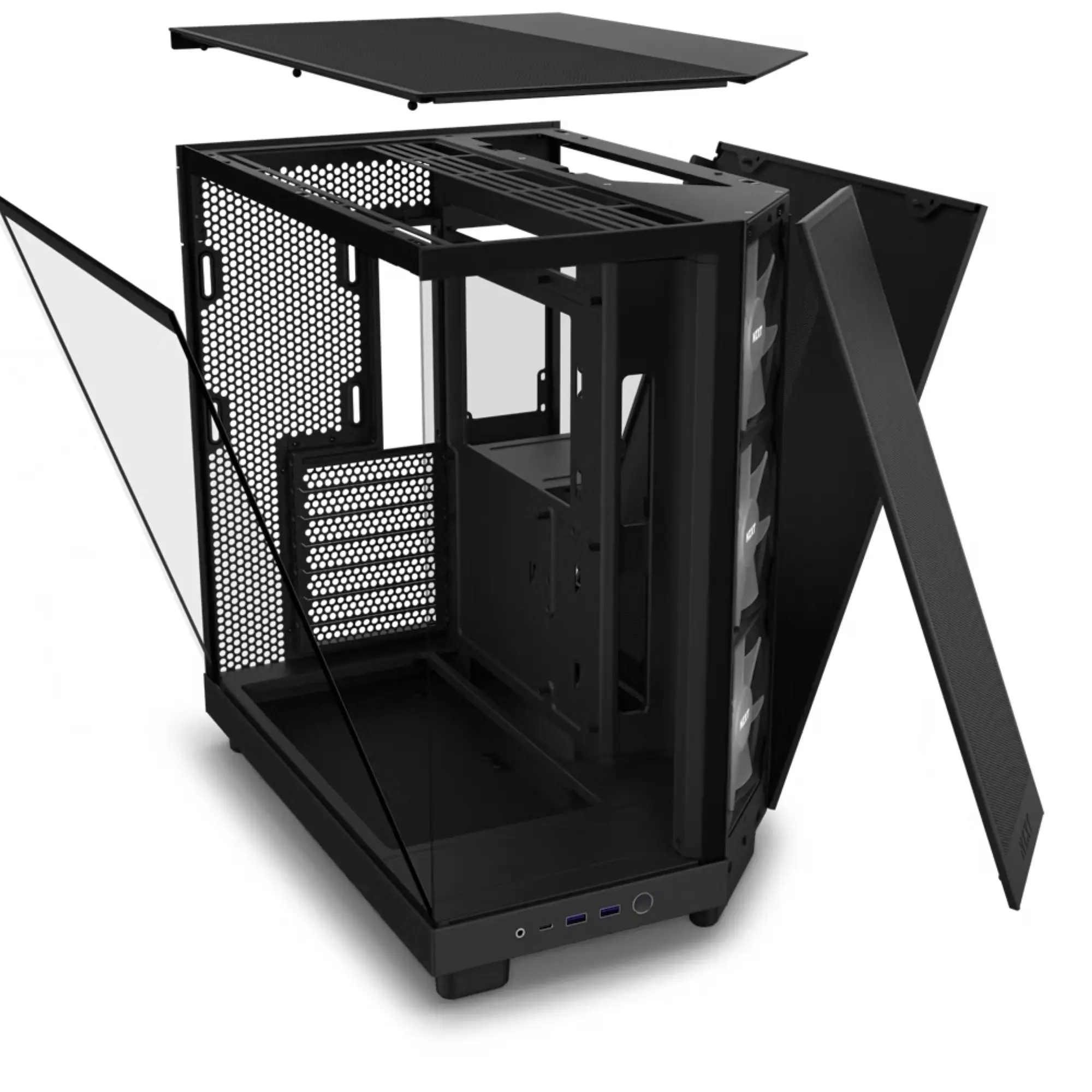 Купить Корпус NZXT H6 Flow RGB Matte Black (CC-H61FB-R1) - фото 6