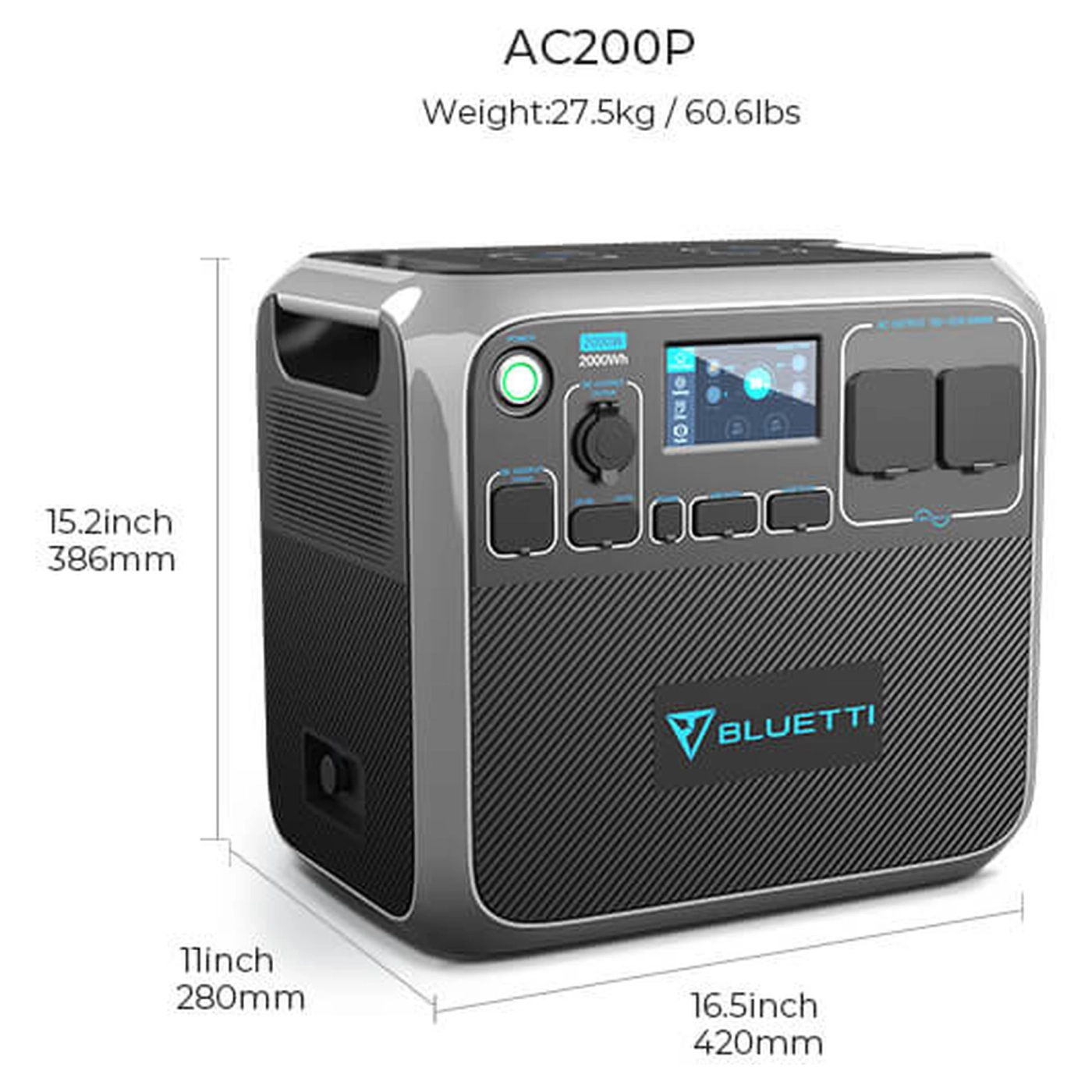 Купить Зарядная станция BLUETTI PowerOak AC200P 2000Wh, 555000mAh, 2000W - фото 7