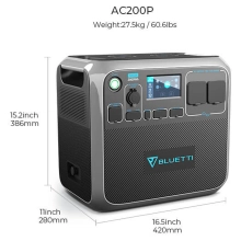 Купить Зарядная станция BLUETTI PowerOak AC200P 2000Wh, 555000mAh, 2000W - фото 7