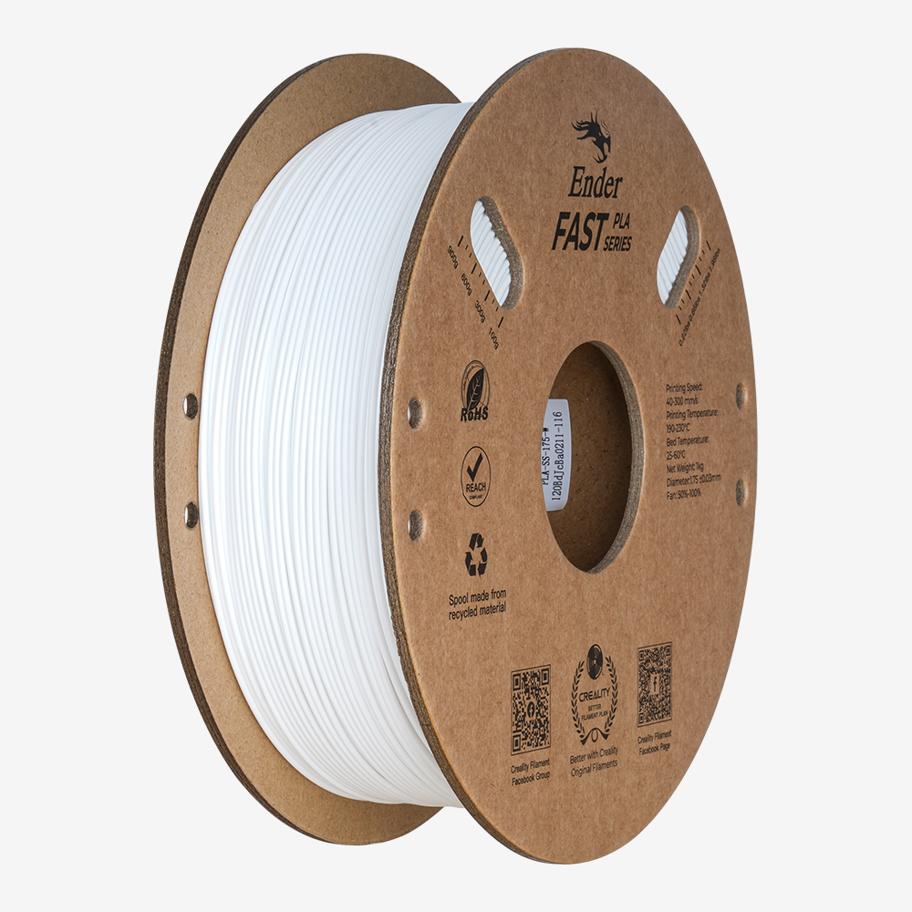 Купить Fast PLA Filament (пластик) для 3D принтера CREALITY Ender 1кг, 1.75мм, белый (3301010397) - фото 1