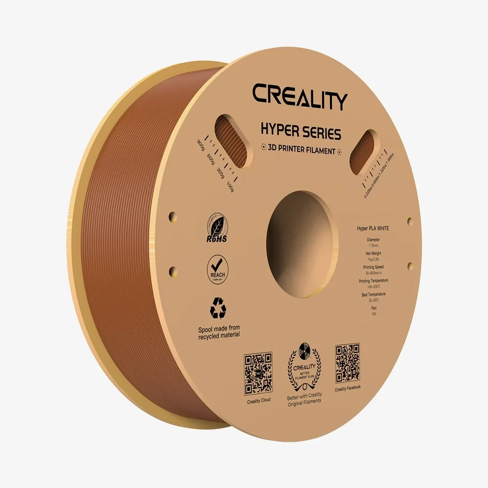 Купить Hyper PLA-CF Filament (пластик) для 3D принтера CREALITY 1кг, 1.75мм, охра (3301060019) - фото 1