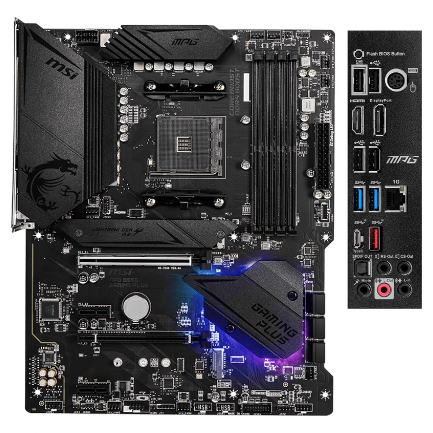 Материнская плата MSI MPG B550 GAMING PLUS (sAM4, AMD B550, DDR4
