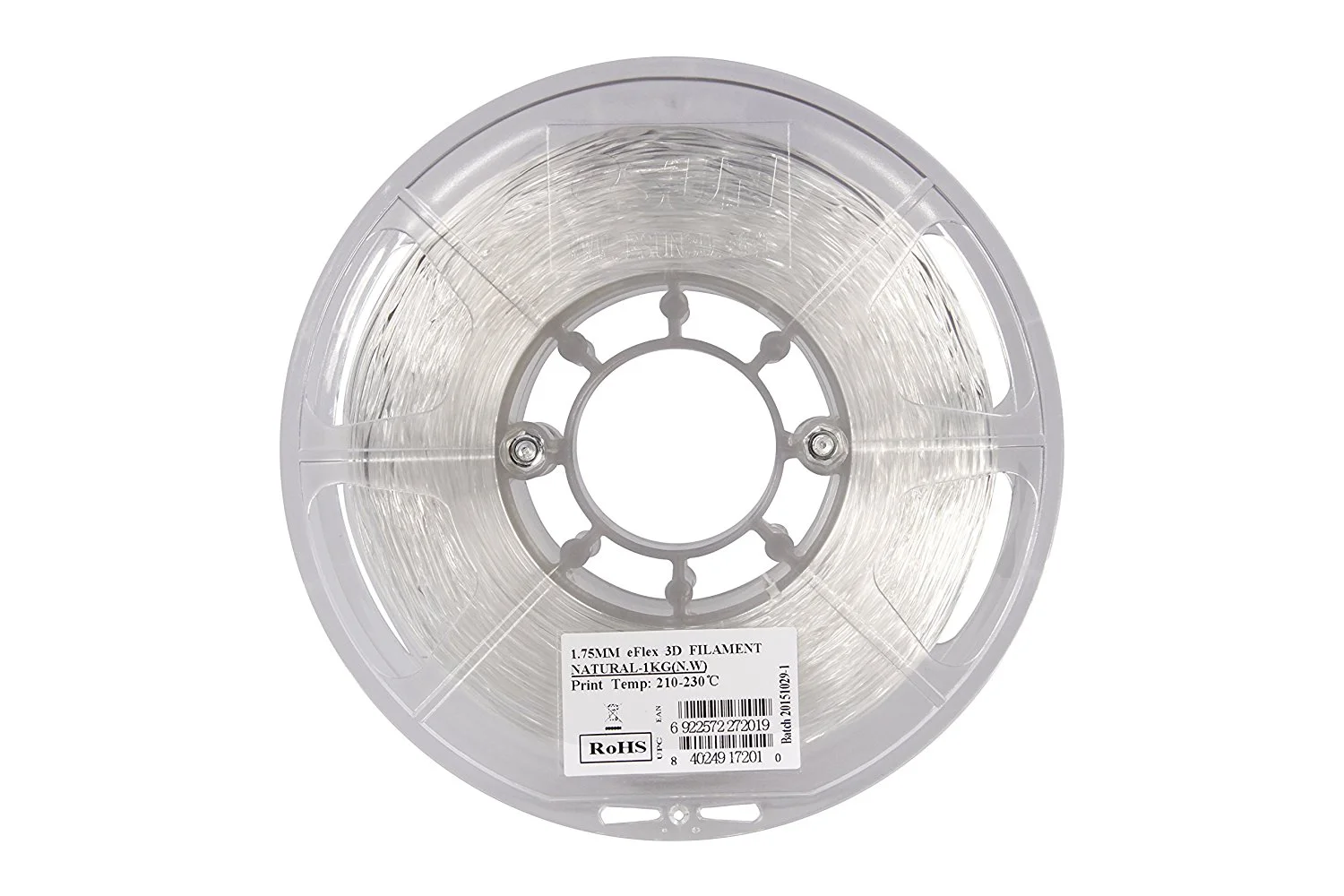 Купить eFlex Filament (пластик) для 3D принтера eSUN 1кг, 1.75мм, натуральный (eFlex-P175N1) - фото 3