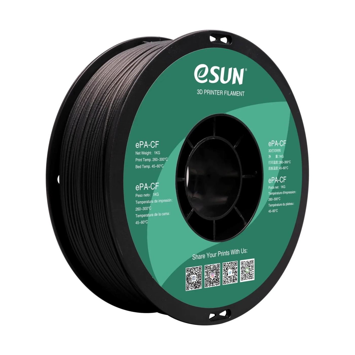 Купити ePA-CF Filament (пластик) для 3D принтера eSUN 1кг, 1.75мм, натуральний (ePA-CF175N1) - фото 1