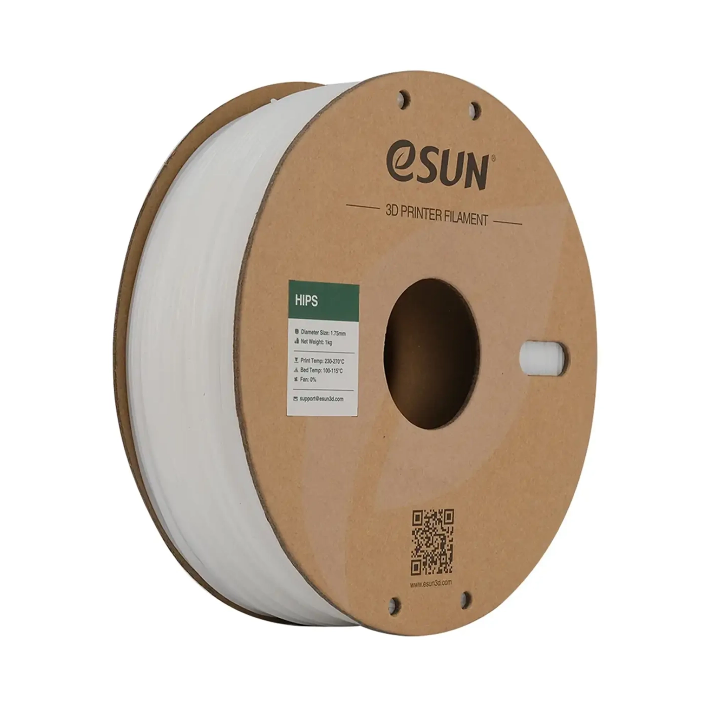 Купить HIPS Filament (пластик) для 3D принтера eSUN 1кг, 1.75мм, натуральный (HIPS-P175N1) - фото 1
