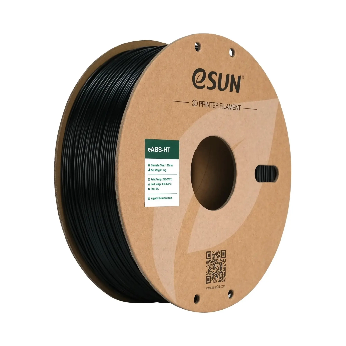 Купити eABS-HT Filament (пластик) для 3D принтера eSUN 1кг, 1.75мм, чорний (eABS-HT175B1) - фото 1