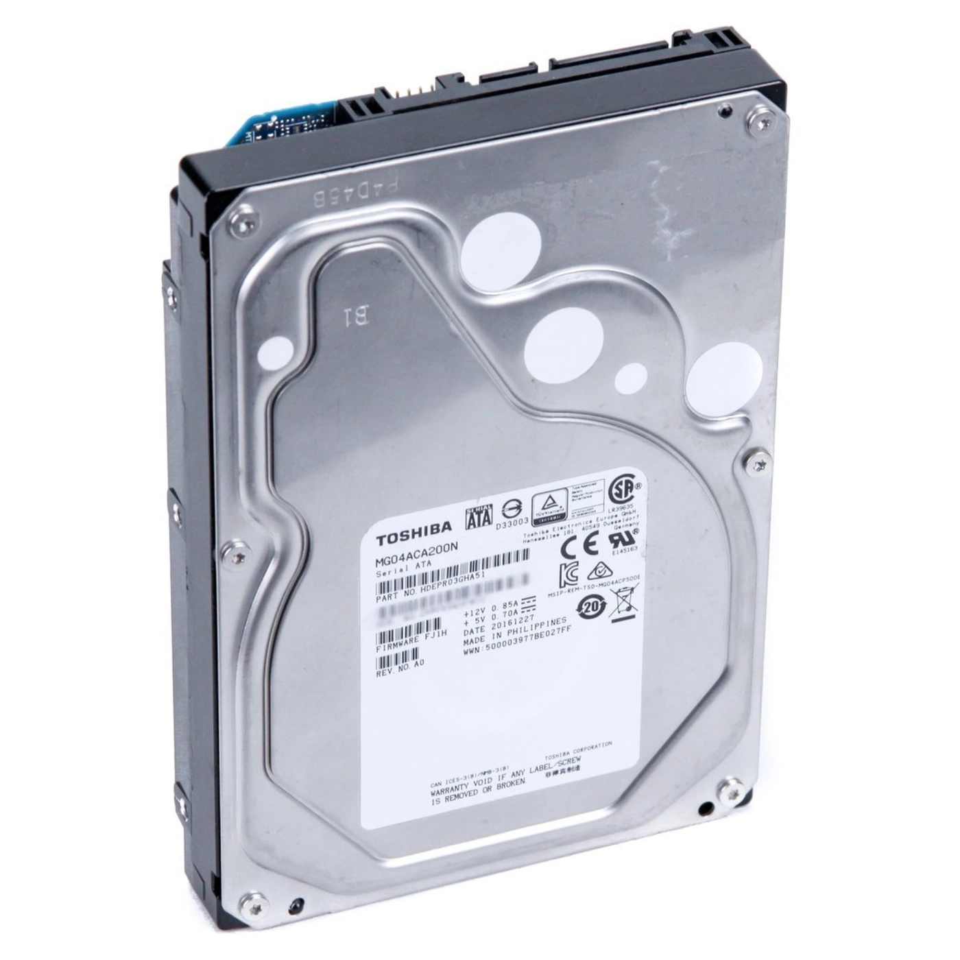 Купить Жесткий диск TOSHIBA Enterprise Capacity 4TB 7200 rpm 256 MB 3.5 SATA III (MG08ADA400E) - фото 2