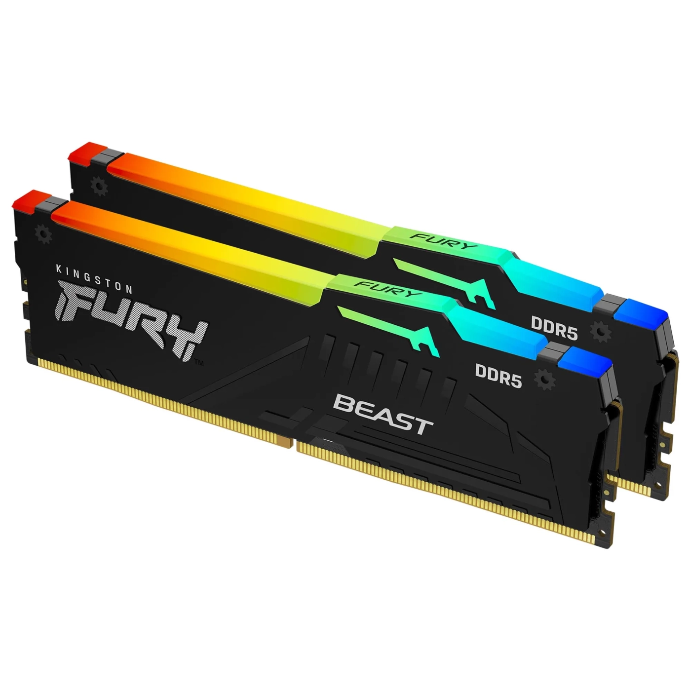Купить Модуль памяти Kingston FURY Beast RGB Black DDR5-6000 16GB (2x8GB) (KF560C36BBEAK2-16) - фото 1