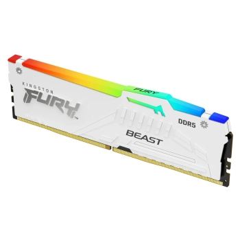 Купить Модуль памяти Kingston FURY Beast White RGB DDR5-5600 16GB (KF556C40BWA-16) - фото 1