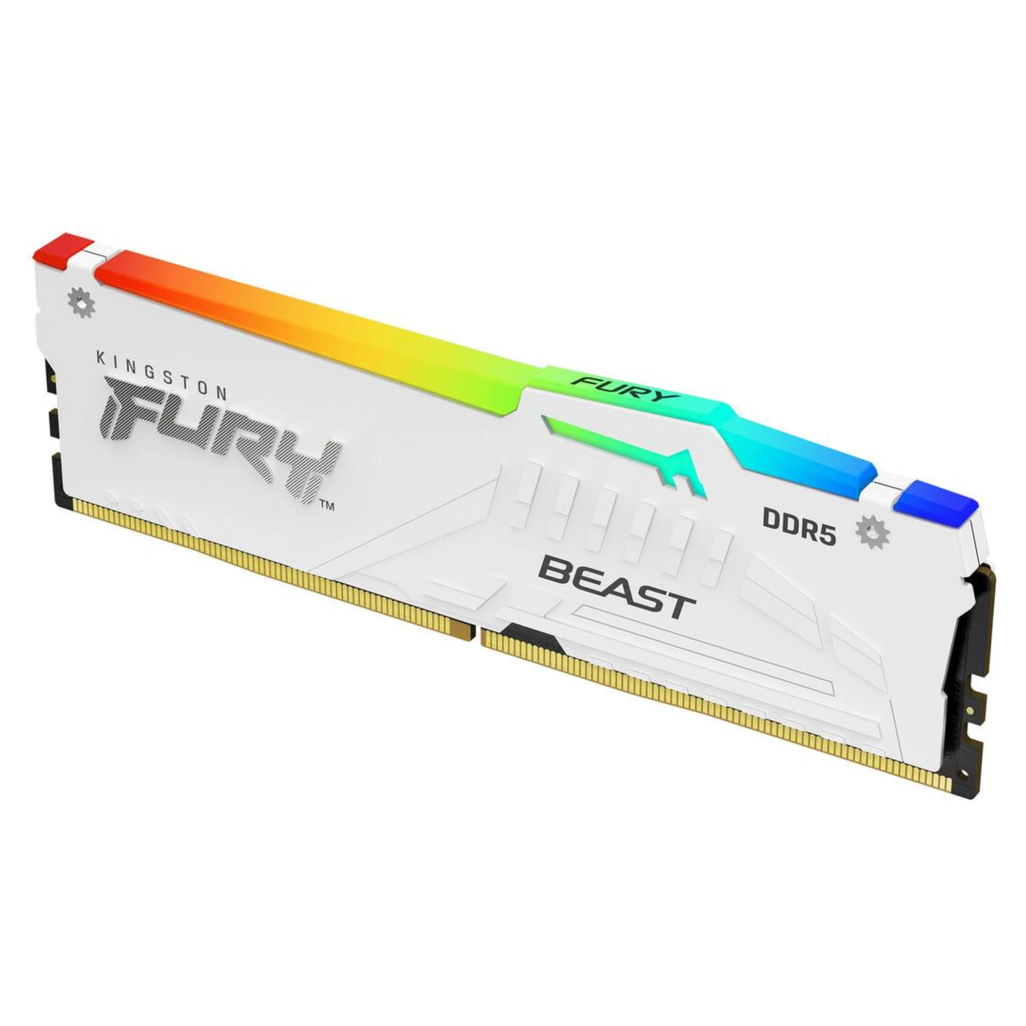 Купить Модуль памяти Kingston FURY Beast White RGB DDR5-5600 16GB (KF556C40BWA-16) - фото 1