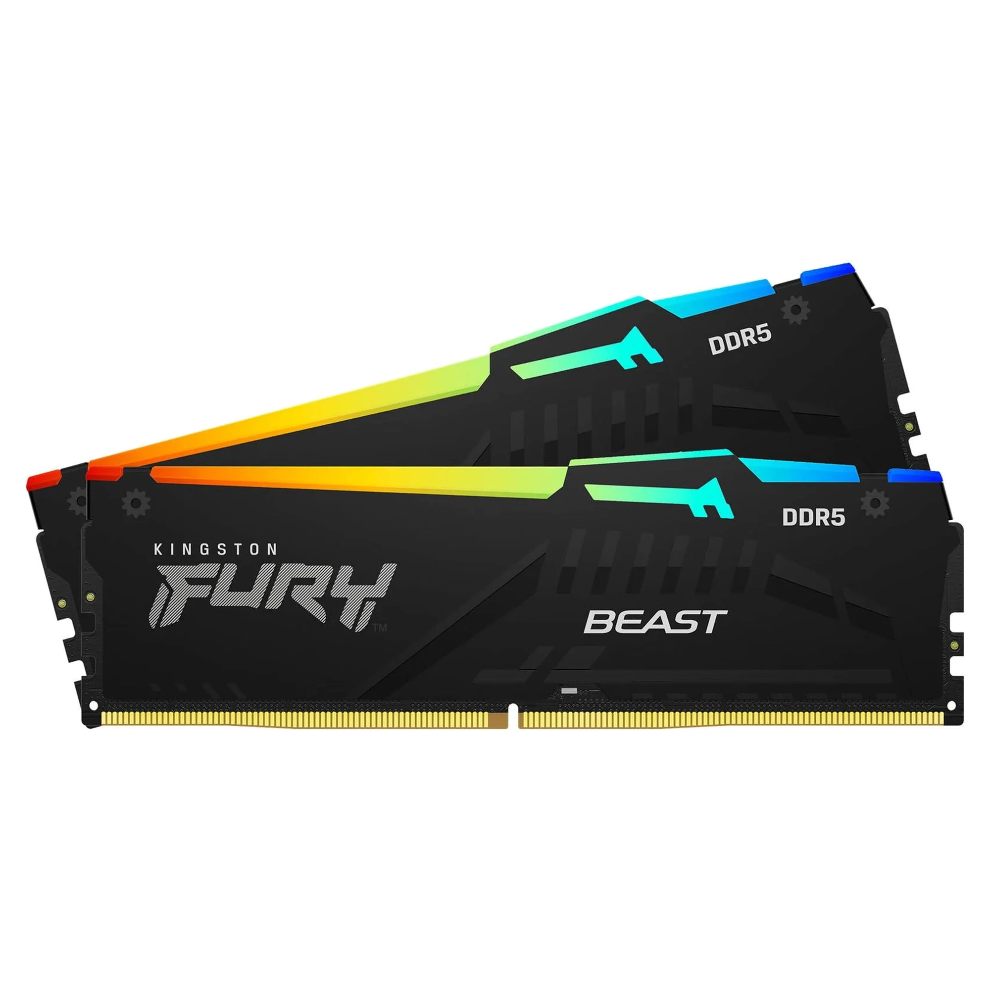 Купить Модуль памяти Kingston FURY Beast Black RGB DDR5-6000 64GB (2x32GB) (KF560C30BBEAK2-64) - фото 2