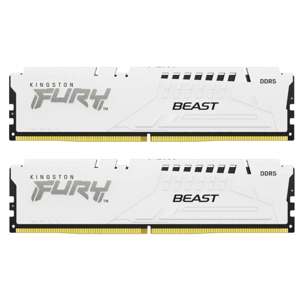 Купить Модуль памяти Kingston FURY Beast White DDR5 6400 64GB (2x32GB) (KF564C32BWK2-64) - фото 2