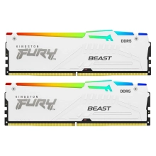 Купить Модуль памяти Kingston FURY Beast White RGB DDR5 6400 64GB (2x32GB) (KF564C32BWAK2-64) - фото 2