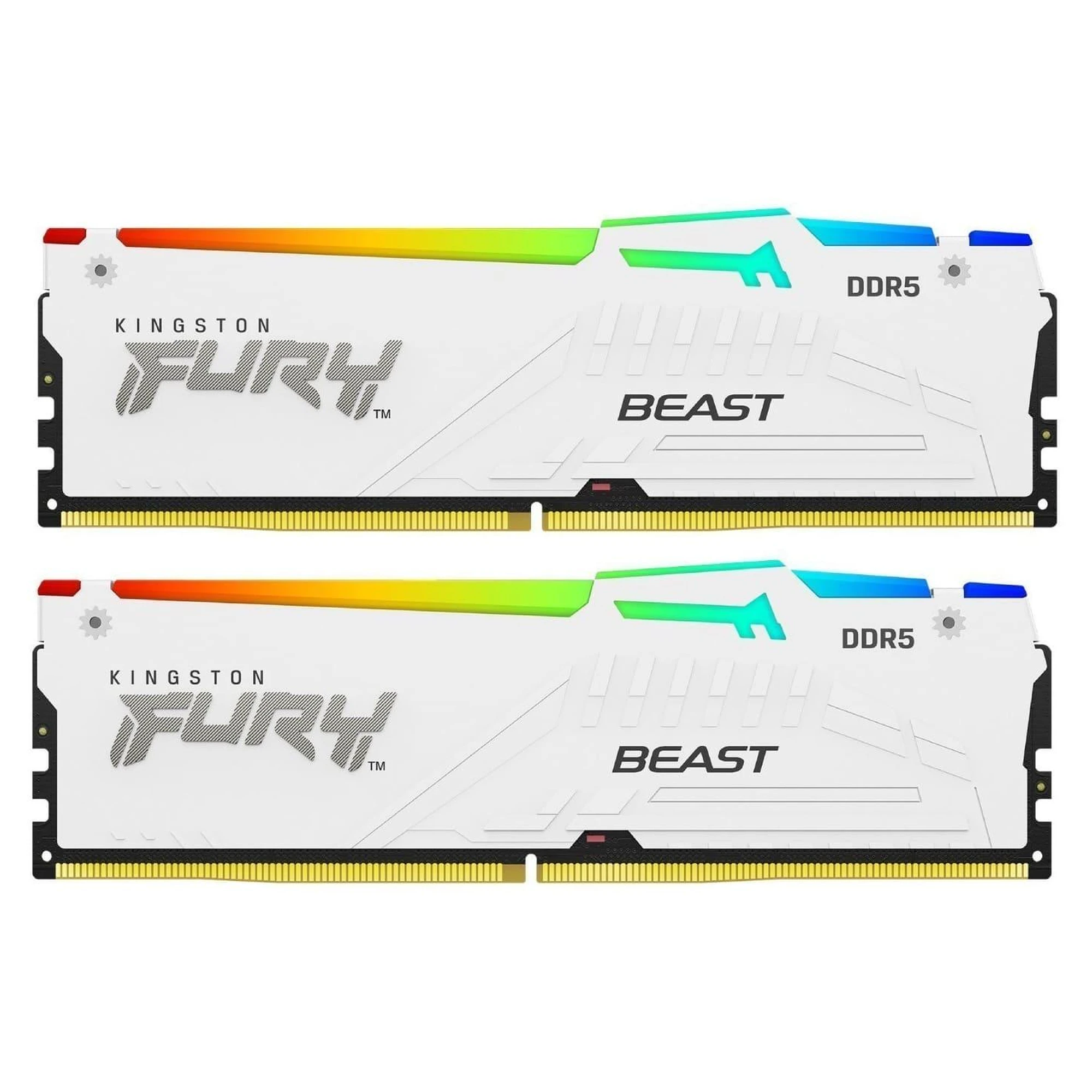 Купить Модуль памяти Kingston FURY Beast White RGB DDR5-6000 32GB (2x16GB) (KF560C30BWEAK2-32) - фото 2
