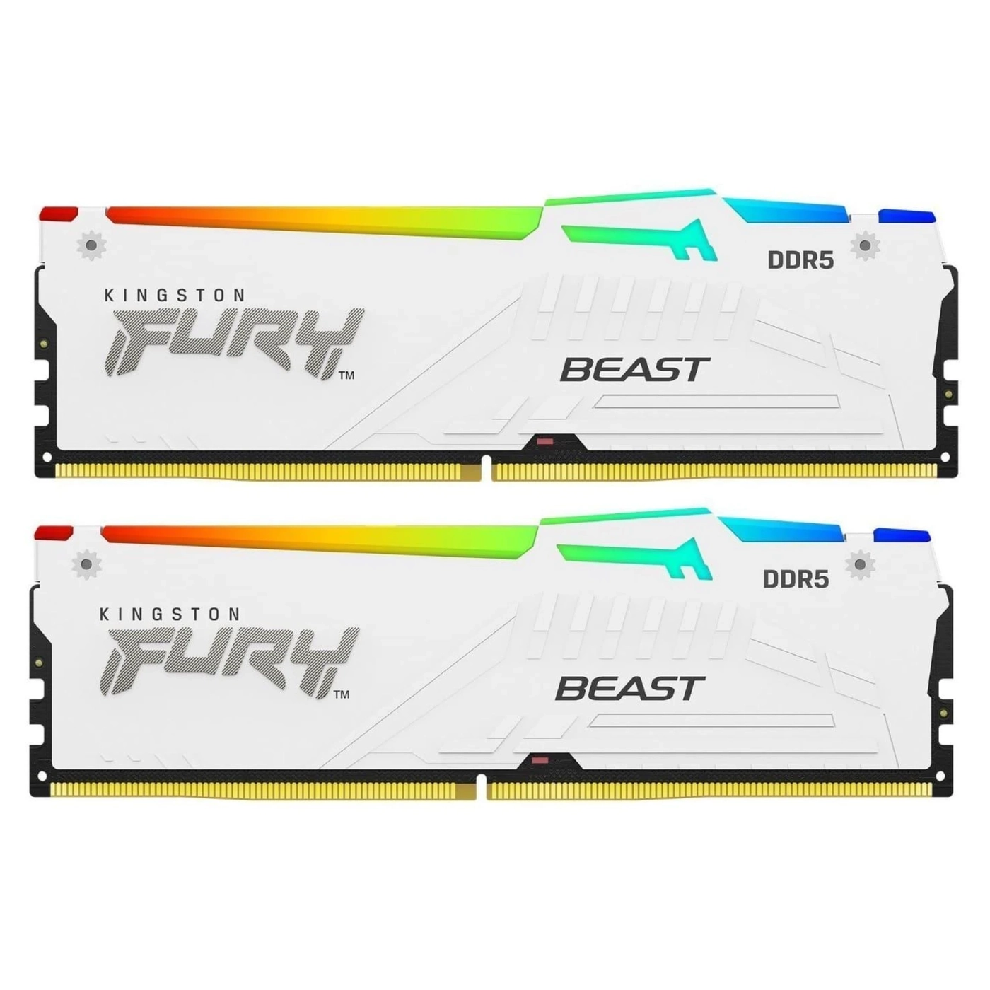Купить Модуль памяти Kingston FURY Beast White RGB DDR5-6000 32GB (2x16GB) (KF560C30BWAK2-32) - фото 2