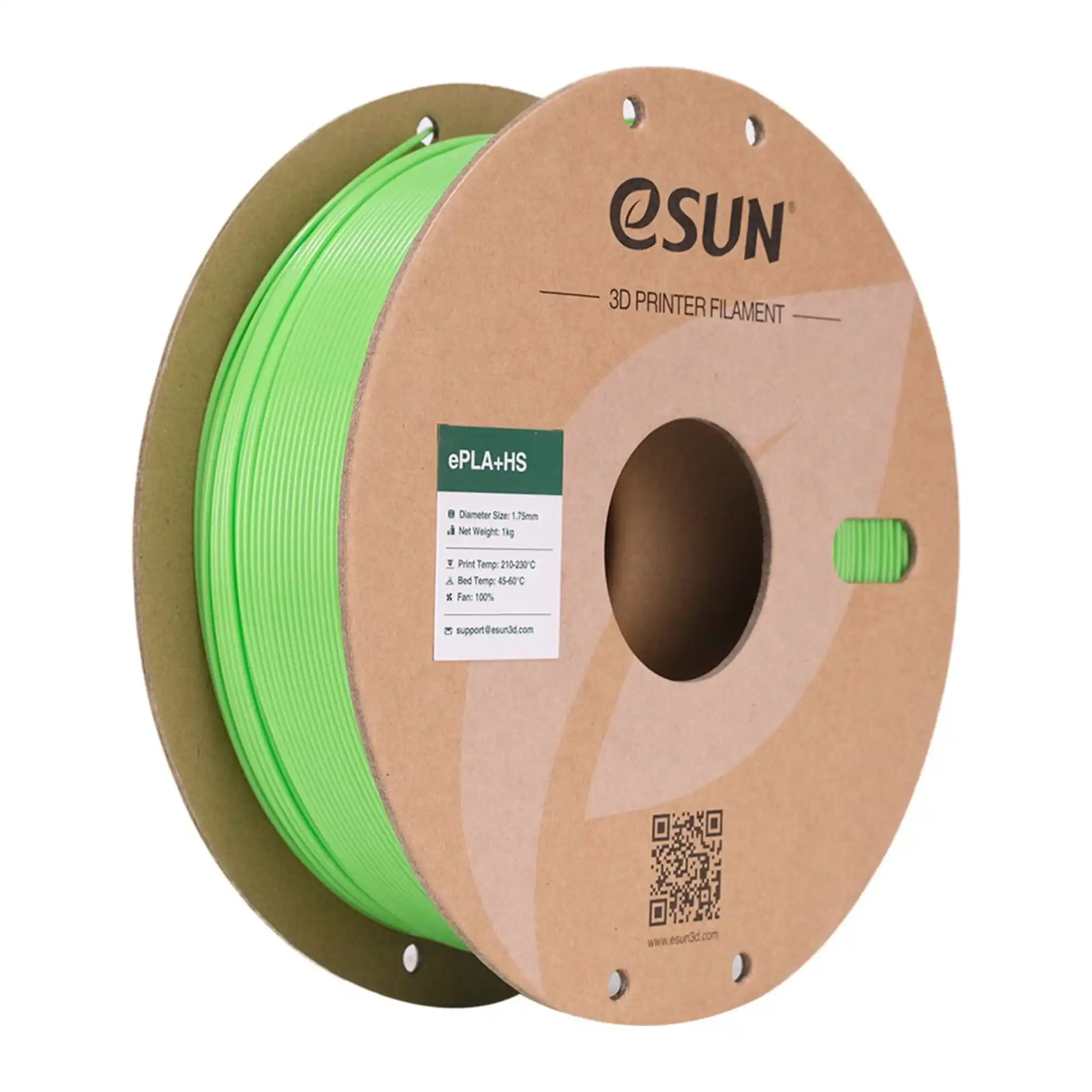Купити ePLA Plus HS Filament (пластик) для 3D принтера Esun 1кг, 1.75мм, яскраво зелений (EPLA+HS-P175V1) - фото 1