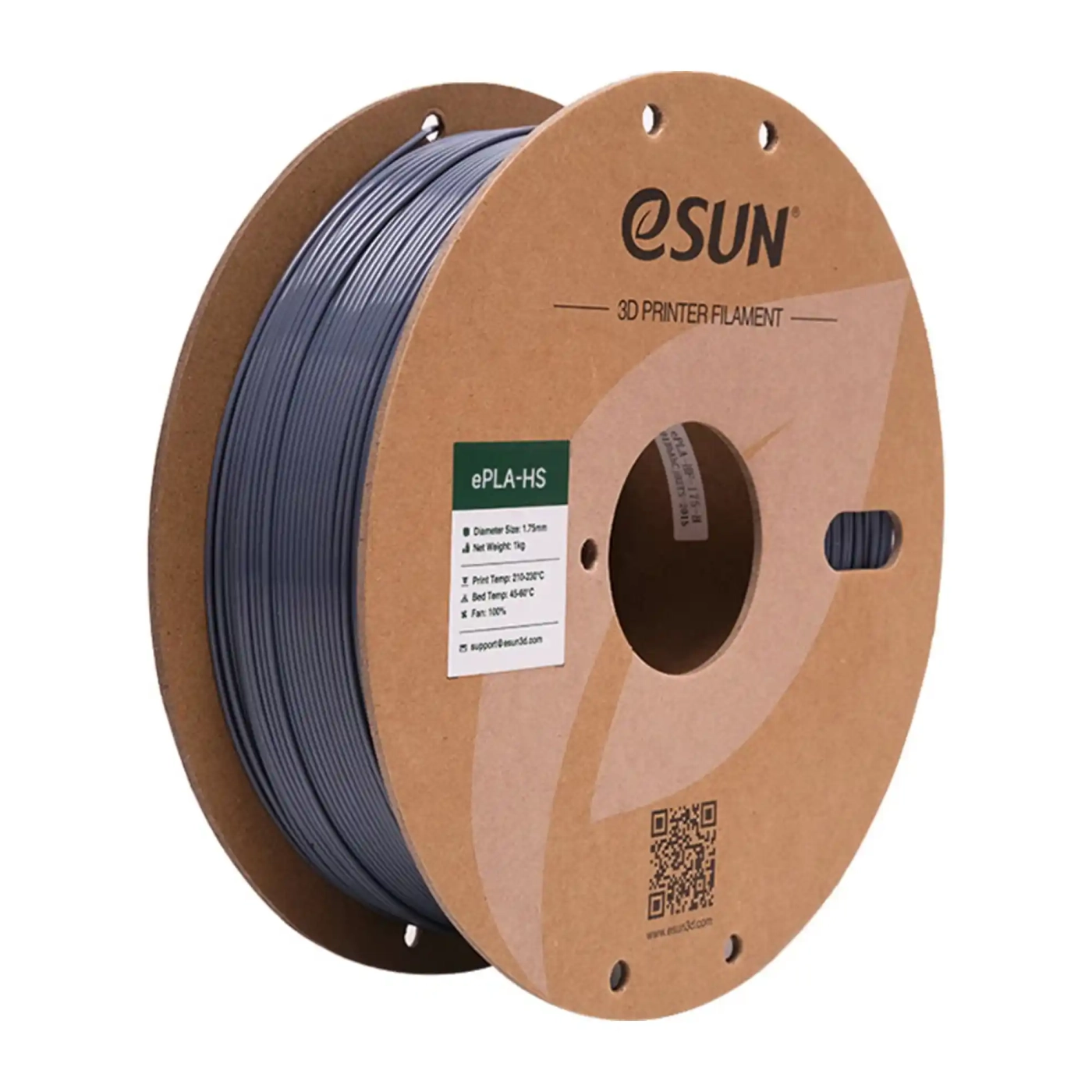Купити ePLA Plus HS Filament (пластик) для 3D принтера Esun 1кг, 1.75мм, сірий (EPLA+HS-P175H1) - фото 1