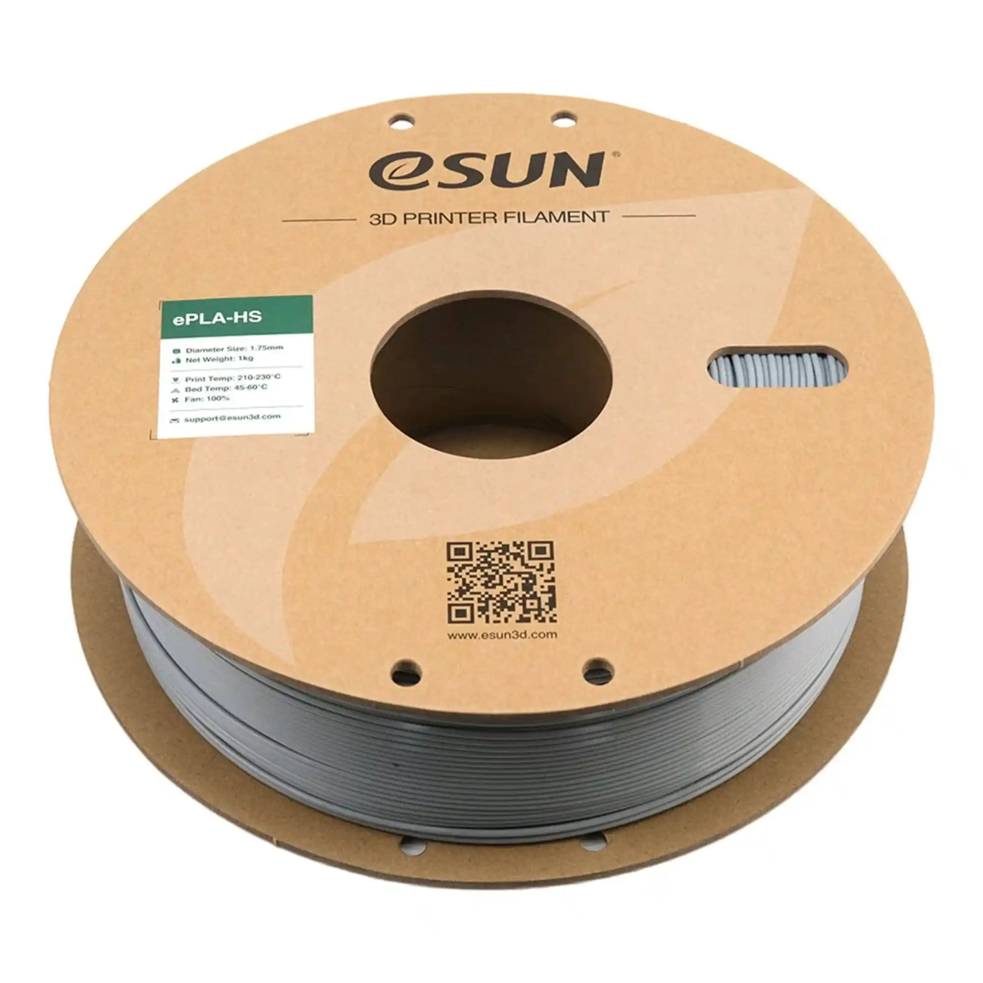 Купити ePLA Plus HS Filament (пластик) для 3D принтера Esun 1кг, 1.75мм, сірий (EPLA+HS-P175H1) - фото 3