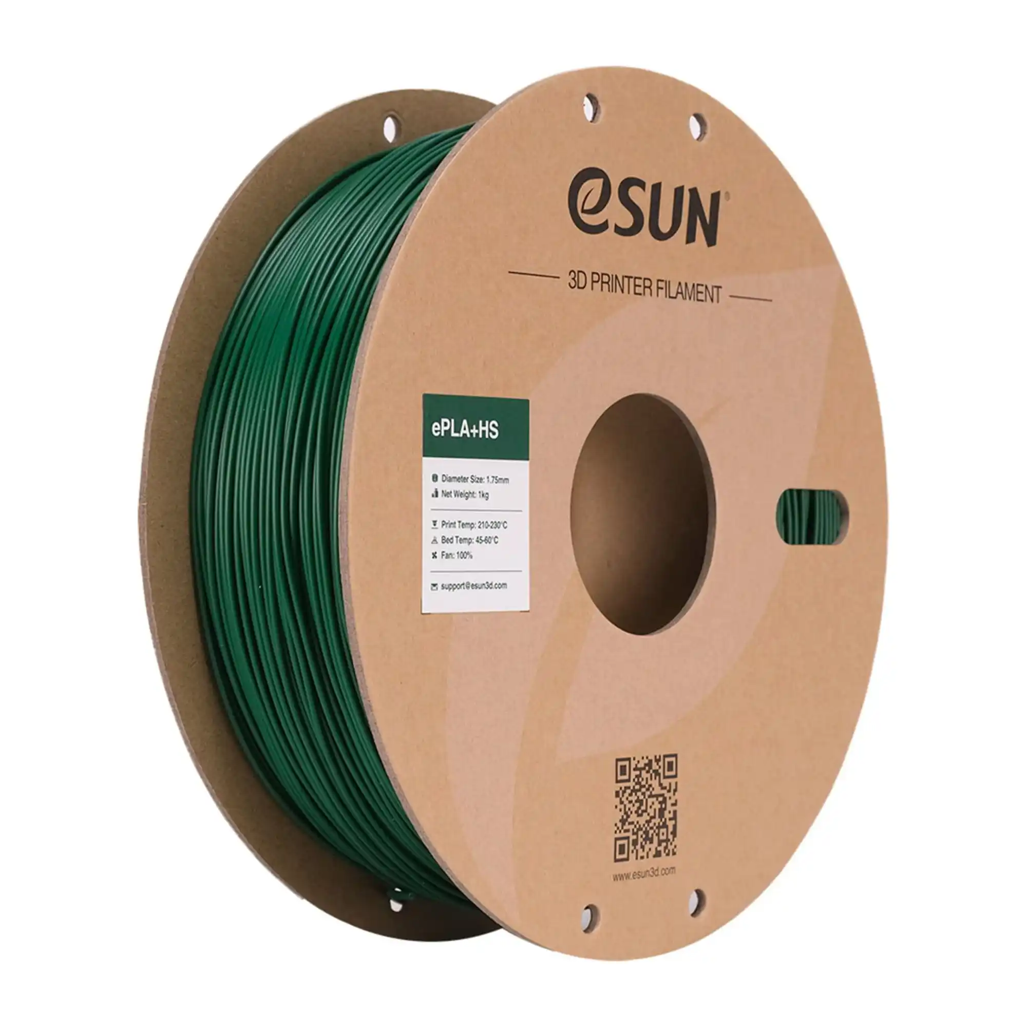 Купити ePLA Plus HS Filament (пластик) для 3D принтера Esun 1кг, 1.75мм, сосновий зелений (EPLA+HS-P175PG1) - фото 1