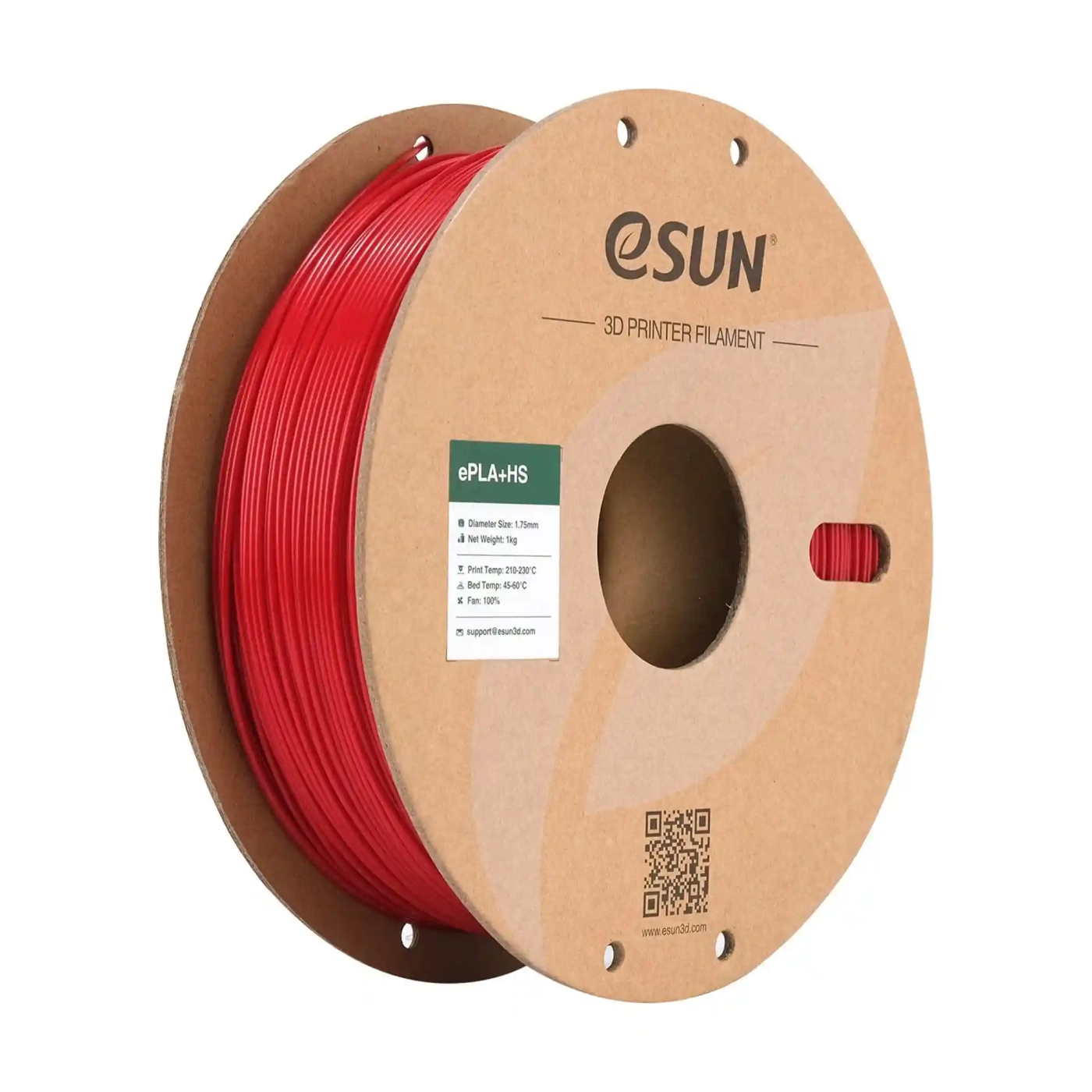 Купити ePLA Plus HS Filament (пластик) для 3D принтера Esun 1кг, 1.75мм, пожежно-червоний (EPLA+HS-P175FR1) - фото 1